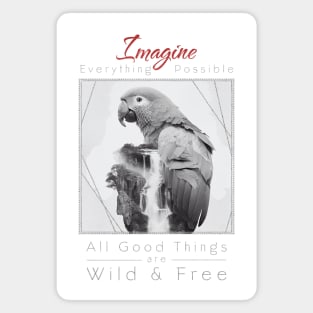 Parrot Nature Outdoor Imagine Wild Free Magnet